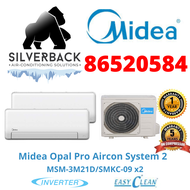 MIDEA OPAL PRO SERIES (5 TICKS) SYSTEM 2 AIRCON WITH INSTALLATION