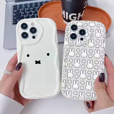 White Rabbit M-MiffIes Phone Case for Samsung Galaxy S26 S25 S24 S23 S22 S21 S20 Ultra Plus 5G FE 3D
