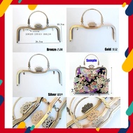 26.5cm Diamond Crown Head with Handle Purse Frame / Kisslock Kiss Lock Frame Kiss Lock Handbag Kiss 