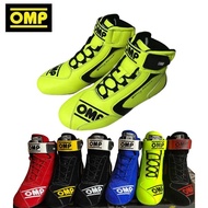 OMP FIRST Racing Shoes Men FIA Certified Car Drift Fireproof Kart Shoes Drift Car Rally Motorcycle