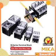 MIKA IN SERIES Terminal Block Din Rail - IN30BK/60BK/100BK/411BK 50A 60A 100A 150A