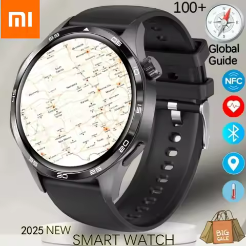 Xiaomi 2025 New GPS NFC Smart Watch Men 360*360 AMOLED Screen Heart rate Bluetooth Call IP67 Waterpr