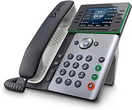 Poly Edge E320 IP Desk Phone (Plantronics + Polycom) – Designed for Hybrid Work – 8-line Keys Supporting up to 32 Lines - Integrated Bluetooth for Mobile Phone and Headset Pairing