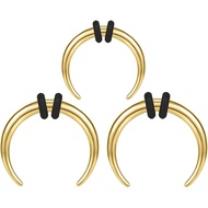 BodyAce C Shape Septum Pincher Tapers, 14G 16G Buffalo Ear Taper Kit Stretching Expanded Nose Rings,