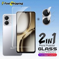 2in1 For Fingerprint unlock Clear Tempered Glass For Tecno Spark Go 3 2 1 SparkGo3 Go3 Go2 Go1 4G 3D