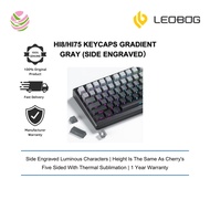 LEOBOG Hi8/Hi75 136 Keys Side Printed PBT Keycaps for LED Backlit Mechanical Keyboards, (Gradient Gr