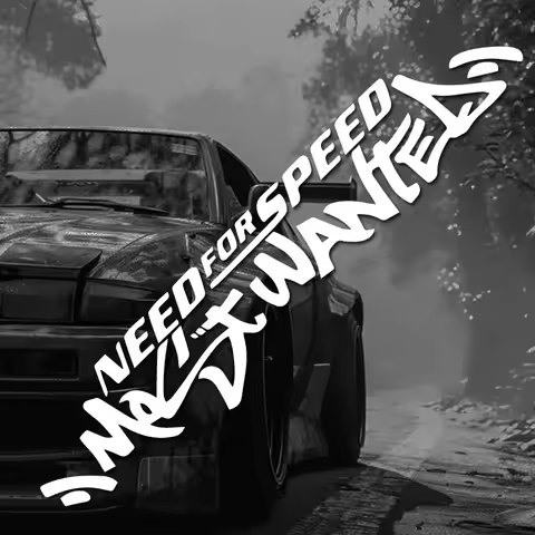 "NEED FOR SPEED,MOST WANTED"Stickers,Elevate Your Car's Look with this Creative Fun Car Sticker!