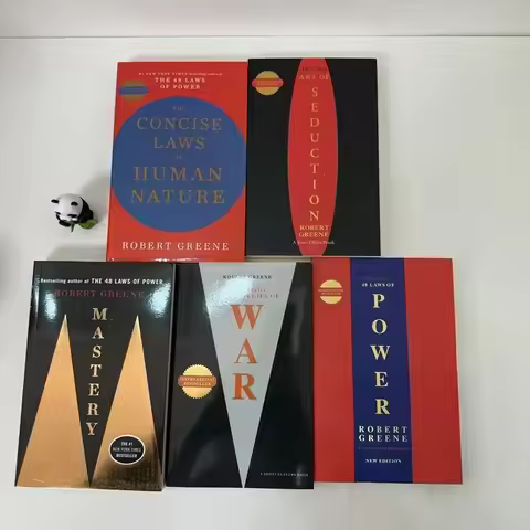 5 Books/set The 48 Laws of Power The Law of Focused Energy Concise Temptation Series 5 Volumes Engli