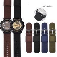 16mm 18mm Nylon Watch Bands For Casio G-Shock GM-110 GM-2100 GA-900 AQ-S810 Strap For Men Water-proof Belt For GM2100 GA900