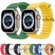 BEST SELLER Ocean Band Strap For iwatch Series 8 Ultra 7 6 5 4 3 2 1 SE Silicon Sports Strap 38/40/4