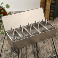 304 Multi-Grid Stainless Steel Ingredient Box Seasoning Jar Household Commercial Kitchen Integrated 