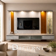 TV Cabinet TV Console [Difurni-TV-48] TV Wall 8FT Free Installation within West Malaysia