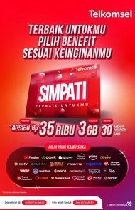 Kartu Perdana Telkomsel SIMPATI 3GB 30 Hari || SP Telkomsel SIMPATI 3GB 30 Hari Berlaku Untuk Pulau