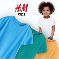 HNM Children's Plain T-Shirt HM Unisex/ for ages 1-12 years kids tshirt boy kids shirt