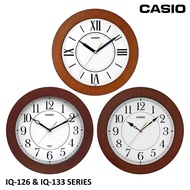 Casio IQ-126 IQ-133 Wall Clock Wood Grain Wall Clock Home Office Living Room Jam Dinding