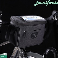 JENNIFERDZ Bicycle Frame Bag MTB Waterproof Touch Screen Reflective Shoulder Bag Storage Bag TPU Handlebar Bag