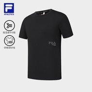 FILA CORE ATHLETICS FITNESS BLACK Men's Short Sleeves T-Shirt (Black / White)