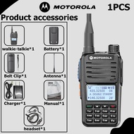 【หูฟังฟรี】Mini วิทยุสื่อสาร Motorola GP360 วิทยุสื่อสารดำ 10W การรับเซ็กเมนต์ AM/FM 200 ช่อง 6800mAh