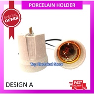 E27/E26 PORCELAIN LAMP HOLDER CERAMIC BULB HOLDER WITH WIRE