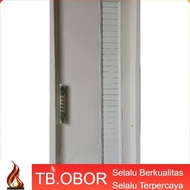 Pintu Kamar Mandi Pvc Motif Aluminium Garis Putih Full Panel Minimalis