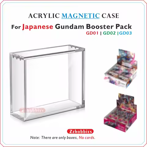 Acrylic Magnetic Display Case For Japanese Gundam Card Booster Pack Japanese GD01 & GD02(Only Japane