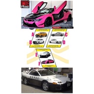 Inner PARA 64 Audi RS Q8 BMW i8 M8 Mitsubishi 3000 GT Japanese Police Car 1/64