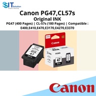 CANON ORIGINAL INK PG-47 Black , CL-57s COLOR , CL-57s COLOR FOR PRINTER E410 E470 E3170 E480