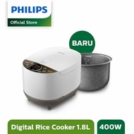 Magic Com Philips Digital Rice Cooker Hd 4515 / Hd4515 1.8l White Marble Pan Non Sticky Warmer