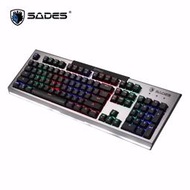 SADES Damascus 大馬士革刀 RGB 104KEY 巨集機械式金屬鍵盤 中文注音版(青軸)