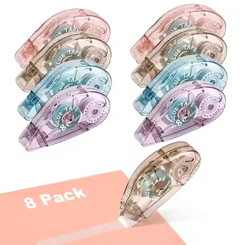 8-pack handmade office stickers, stamps, notes, large capacity double-sided glue tape for scrapbooki