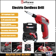 Electric Cordless Drill【🚚Ship 48Hrs】Electric Drill Cordless Screwdriver Hand with LED Light 1500mAh 