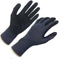 Garden Gloves Women Gloves Labor Protection Gloves, Nitrile Rubber Coated Gloves, Non-slip Wear Resistant For Handling And Maintenance, Thin Stretch 12 Pairs, 24 Pairs (Color : Black×12, Size : L)