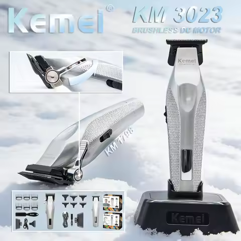 Kemei Hair Trimmer Professional Hair Clipper Electric Haircut Machine Rechargeable Hair Clipper 0 MM