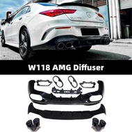 Mercedes Benz CLA45s Style W118 AMG Diffuser CLA Rear Diffuser With Exhaust Tip CLA180 CLA200 CLA250