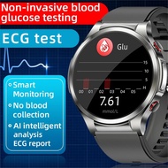 ECG PPG สมาร์ทวอท์ช W11pro กลูโคสออกซิเจนในเลือดแบบไม่รุกราน ECG เครื่องวัดการนอนหลับสายรัดข้อมือฟิตเนสการกีฬา