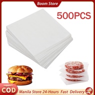 500Pcs Burger Patty Paper Baking Parchment Paper Non Stick 10*10cm For Separating Burger Patty