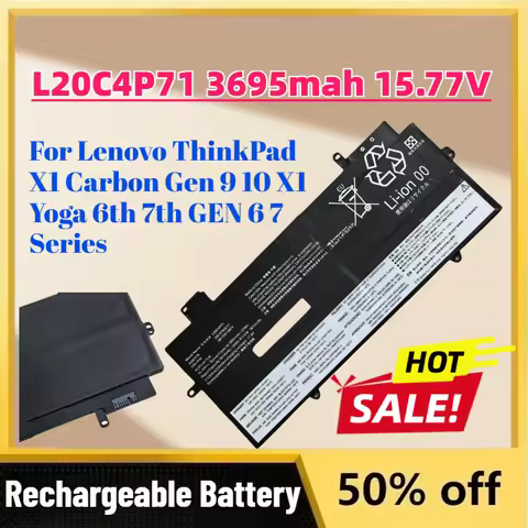 Upgrade L20C4P71 3695mah 15.77V Laptop Li-ion Battery for Lenovo ThinkPad X1 Carbon Gen 9 10 X1 Yoga