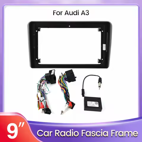 9 Inch Car Radio Fascia For Audi A3 8P S3 RS3 2003-2012 Auto Stereo Panel Dash Mount Trim Kit Frame 