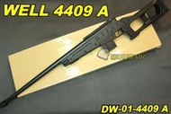 【翔準軍品AOG】 WELL 4409 A  黑色 狙擊槍 手拉 空氣槍 BB 彈玩具 槍 DW-01-4