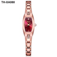 Swiss genuine fully automatic mechanical watch womens oval watch waterproof tungsten steel color compact gift for girlfriend