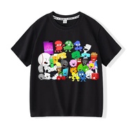[ada stok]BFDI X Inanimate Insanity T-shirt Trend Anime Tshirt Lembut 100% Kapas Tee-shirt Lengan Pe