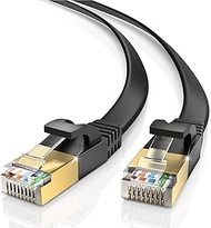 Cat7 Ethernet Cable 50 Ft, Flat Internet Network Computer Patch Cord, Network, Durable Cat7 High Spe