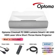 Optoma CinemaX P2 3000 Lumens Smart+ 4K UHD HDR Laser Ultra Short Throw Home Projector