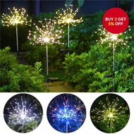 Waterproof Solar Garden Fireworks Lights – LED Christmas Flower Decorative Lamps