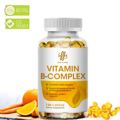 iMATCHME Compound Vitamin B Capsule VB B1 B2 B3 B5 B6 B7 B9 B12 Resveratrol Relieve Stress&Immune Sy