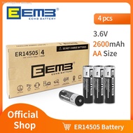 EEMB 4PCs er14505 3.6V AA battery 14505 AA non-rechargeable battery 2600mAh lithium batteries for gas meter alarm sensor [ready stock] Elvis William