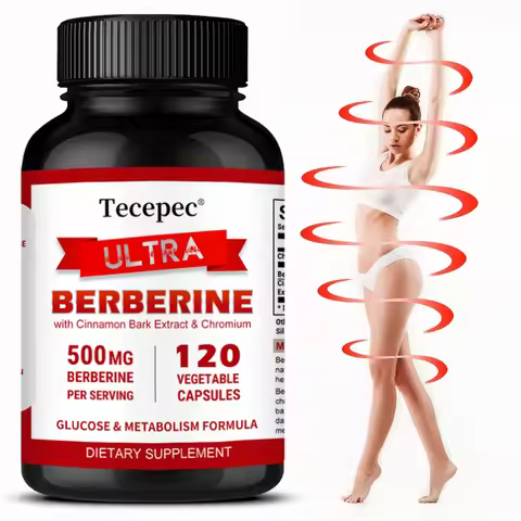 Berberine HCl 500mg Capsules with Ceylon Cinnamon, Support Metabolism, Cholesterol, Cardiovascular, 