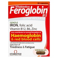 4 x Vitabiotics Feroglobin B12 Slow Release 30 Capsules