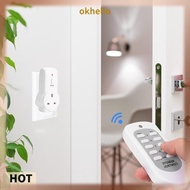 [Okhello.sg] 2pcs UK Plug Wireless Remote Control Smart Socket Electrical Outlet Light Switch