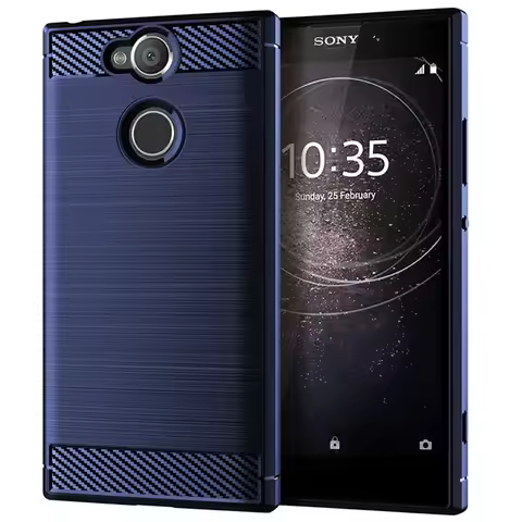 Luxury Carbon Fiber Case for Sony Xperia XA2 Full Protective Soft Phone Cover for Sony Xperia XA2 Pl